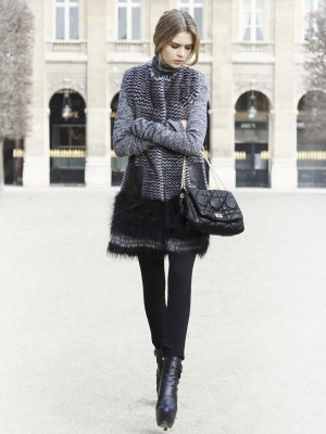 Rabbit Fur Knitted Vest