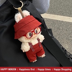 Labooboo DolI Three-Piece Set (Bib Pants, Hat, Glasses)