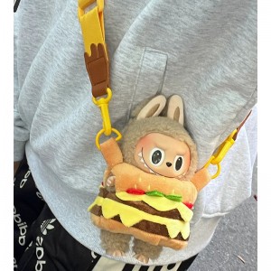 Labooboo Wearing Suspenders + Hamburger Clothes