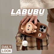 Suitable for Apple 16promax Sit-Stand Labooboo Doll Mobile Phone Case iPhone16/15/14/13pro o Cartoon