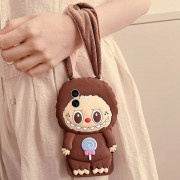 Labooboo Doll Apple Silicone Phone Case Shockproof Brown Ears + Single Shell