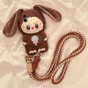 Labooboo Doll Apple Silicone Phone Case Shockproof Brown Ears + Single Shell