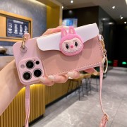 Labooboo Doll Apple Phone Case Anti-drop Pink Phone Case + Handle Strap