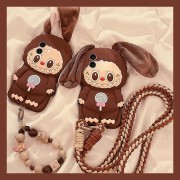 Labooboo Doll Apple Silicone Phone Case Shockproof Brown Ears + Single Shell