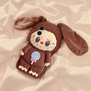 Labooboo Doll Apple Silicone Phone Case Shockproof Brown Ears + Single Shell