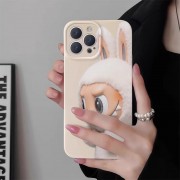 Labooboo Doll Apple Couple Mobile Phone Case With Full Holes/edge Protection/(Brown and White Two-pack)