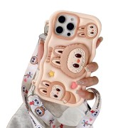 Labooboo Doll Apple Phone Case Light Brown [With Lanyard]