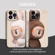 Labooboo Doll Apple Couple Mobile Phone Case With Full Holes/edge Protection/(Brown and White Two-pack)