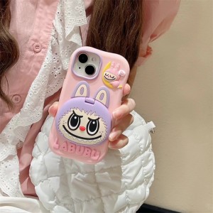 Labooboo Doll Pink Silicone Apple Phone Case