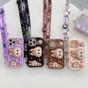 Labooboo Doll Apple Phone Case Dark Brown [With Lanyard]