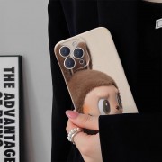 Labooboo Doll Apple Couple Mobile Phone Case With Full Holes/edge Protection/(Brown and White Two-pack)