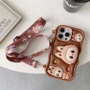 Labooboo Doll Apple Phone Case Dark Brown [With Lanyard]