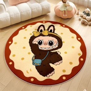 Labooboo Doll Round Crystal Velvet Living Room Mat