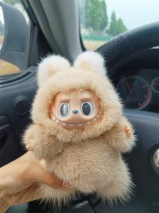 Brown real mink fur rotating Labooboo doll